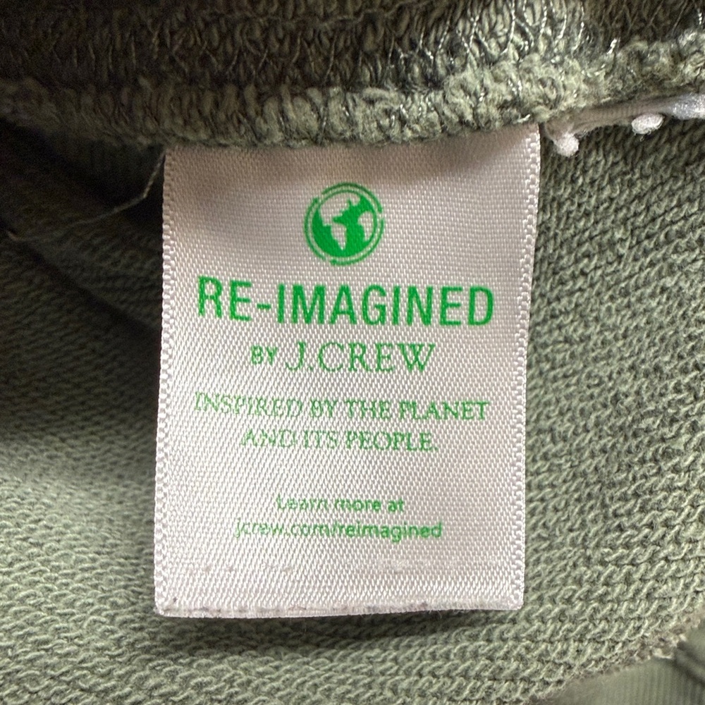 J. Crew Green Crewneck University terry "Peace" sweatshirt - Picture 5 of 5